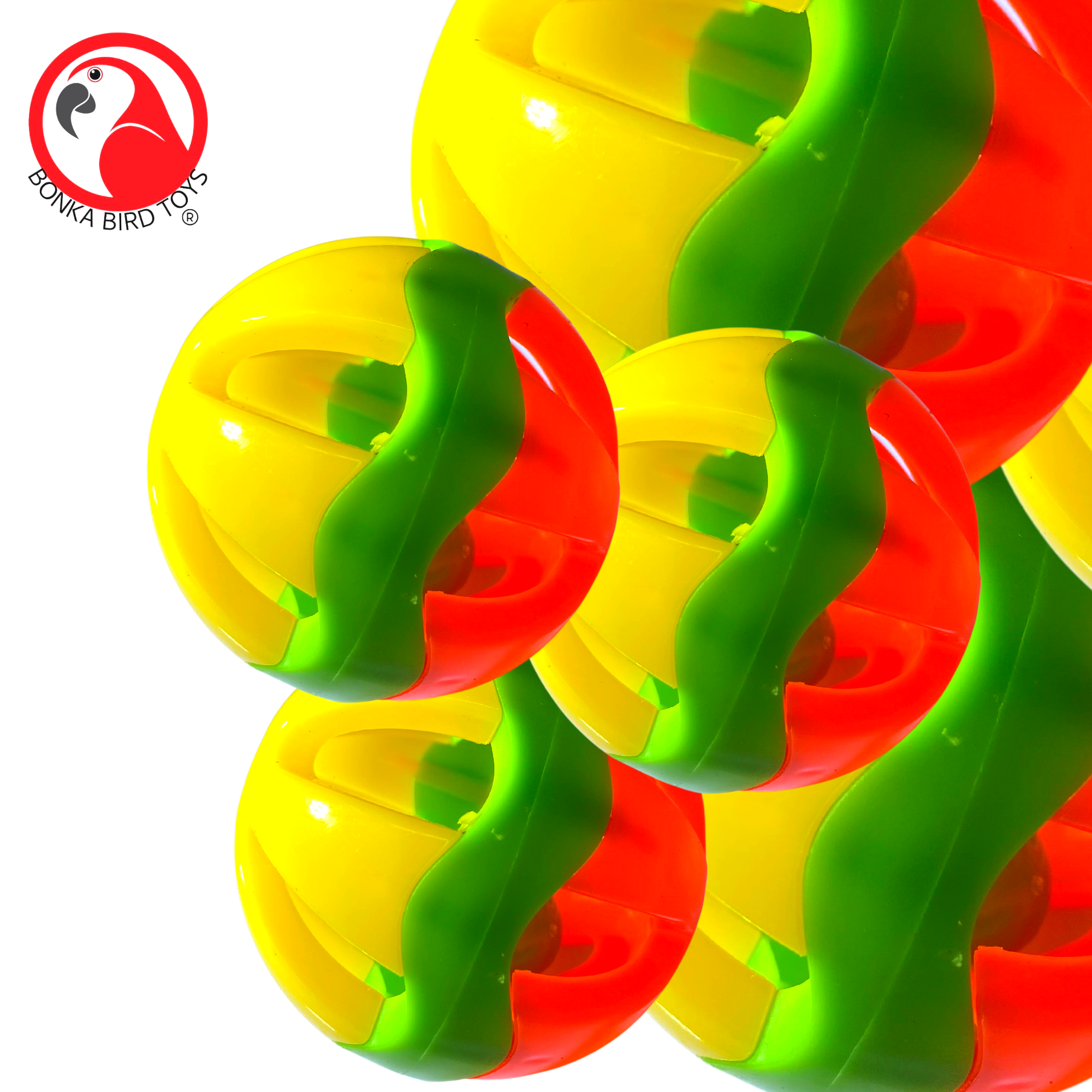 Bonka Bird Toys Palline di Tufo Piede Artigianale Parte Uccellino Giocattoli - Foto 13 di 22