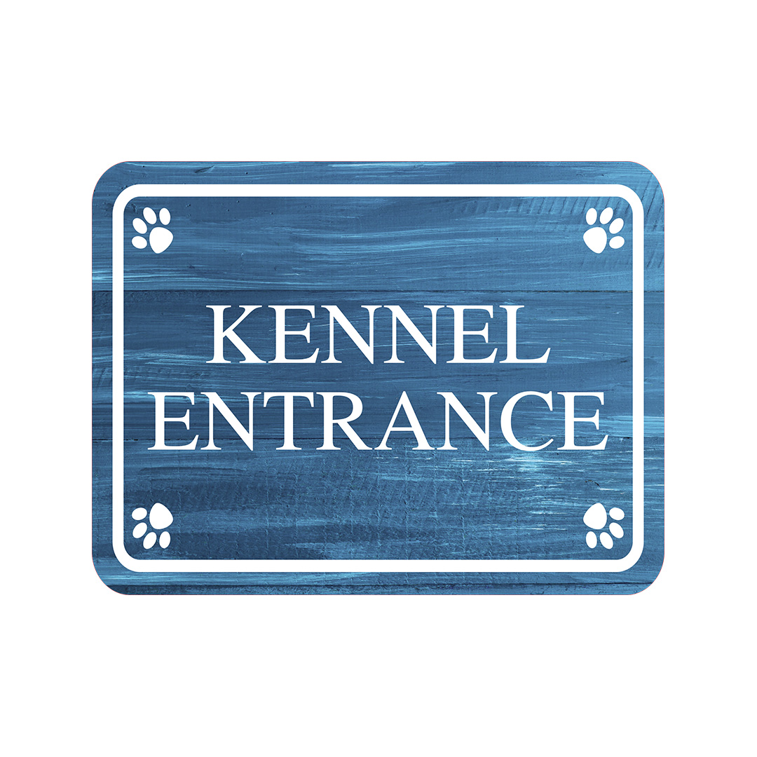 Classic Framed Plus Kennel Entrance Door or Wall Sign | Pet-friendly Signs