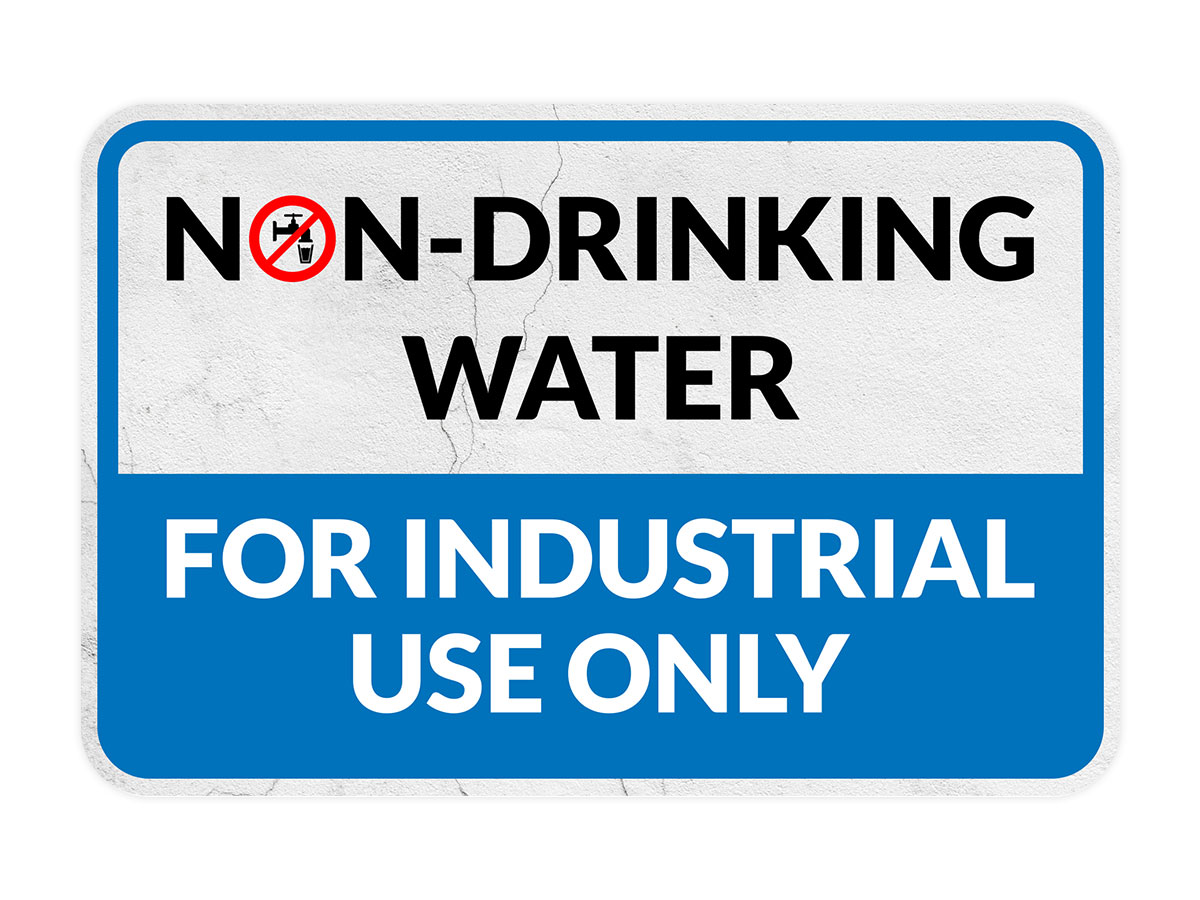 Classic Framed Plus Non-Drinking Water – For Industrial Use Only Sign