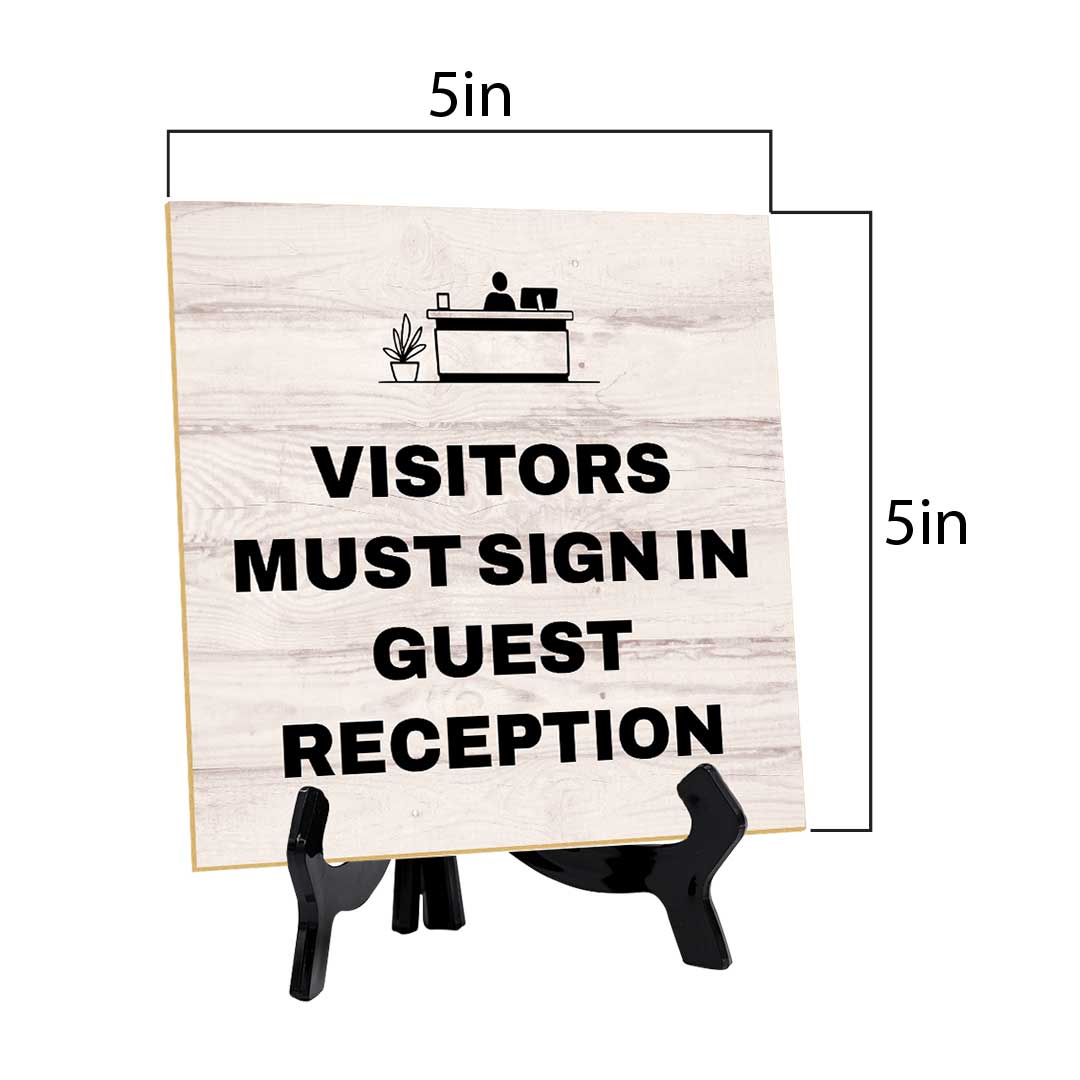 Touch-Free & Do Not Disturb Table Signs 5"x 5" Square Table Sign