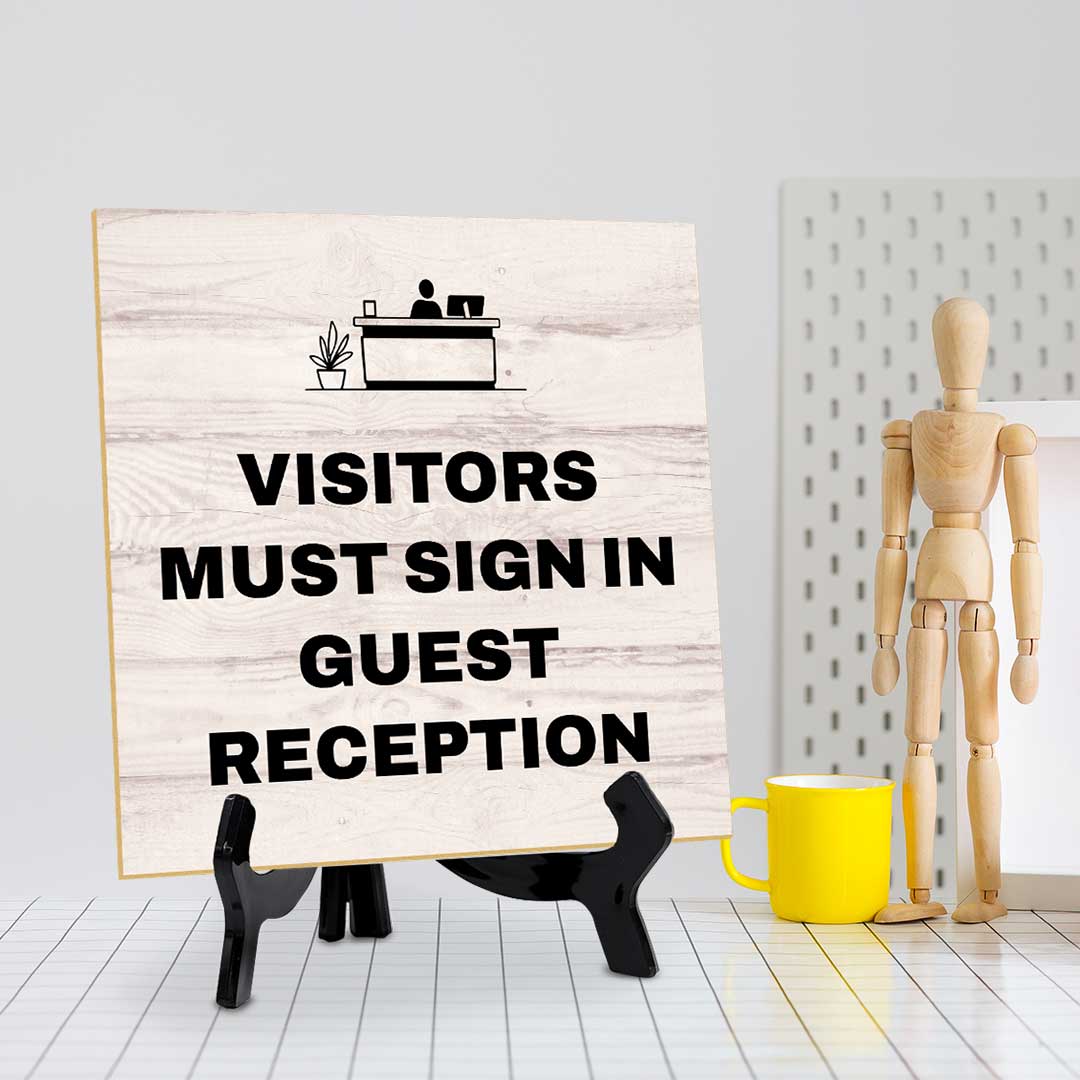 Touch-Free & Do Not Disturb Table Signs 5"x 5" Square Table Sign