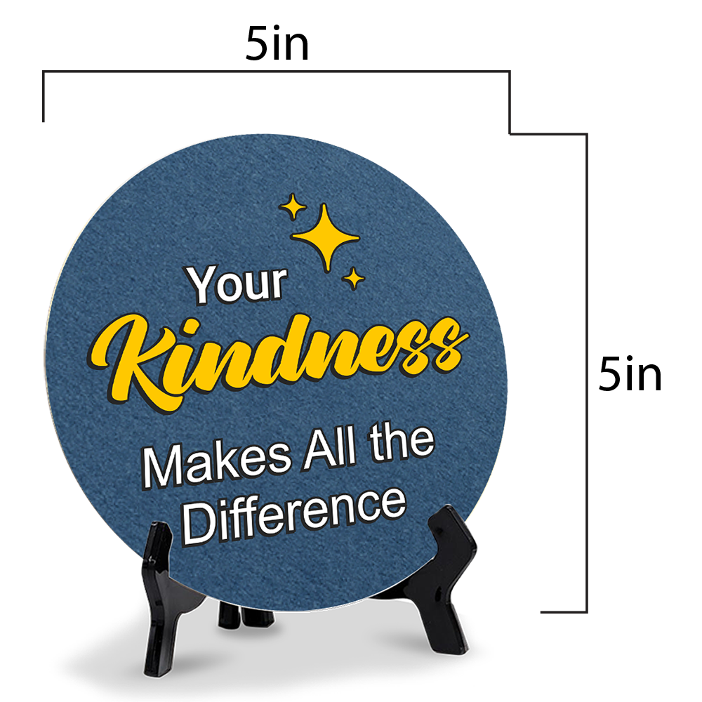 Tips Table Signs (5 x 5“) Circle Table Sign with Acrylic Stand