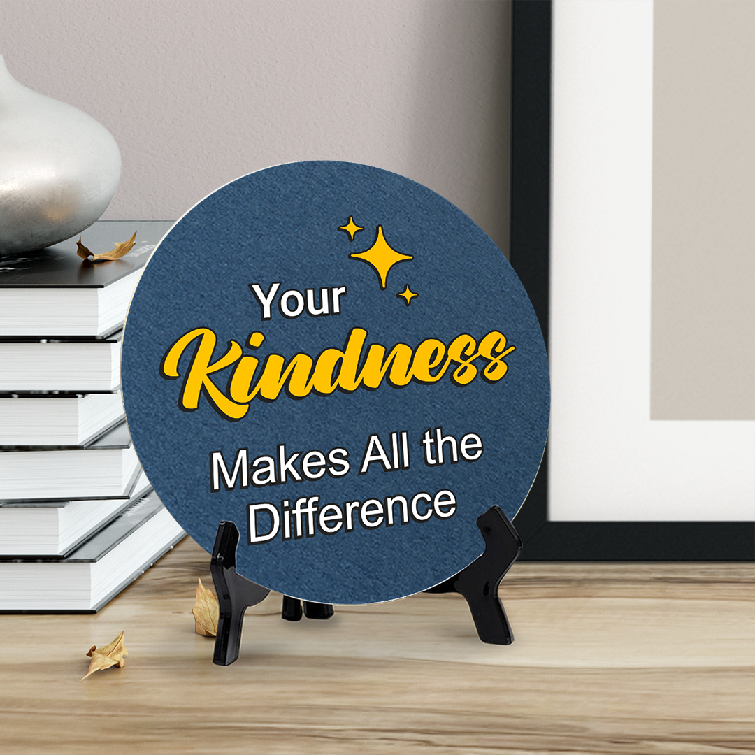 Tips Table Signs (5 x 5“) Circle Table Sign with Acrylic Stand