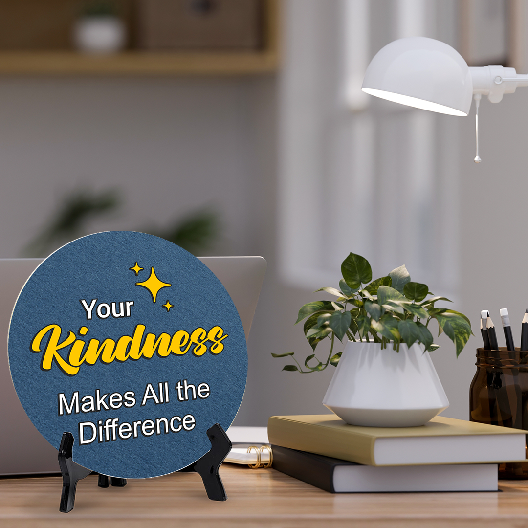 Tips Table Signs (5 x 5“) Circle Table Sign with Acrylic Stand