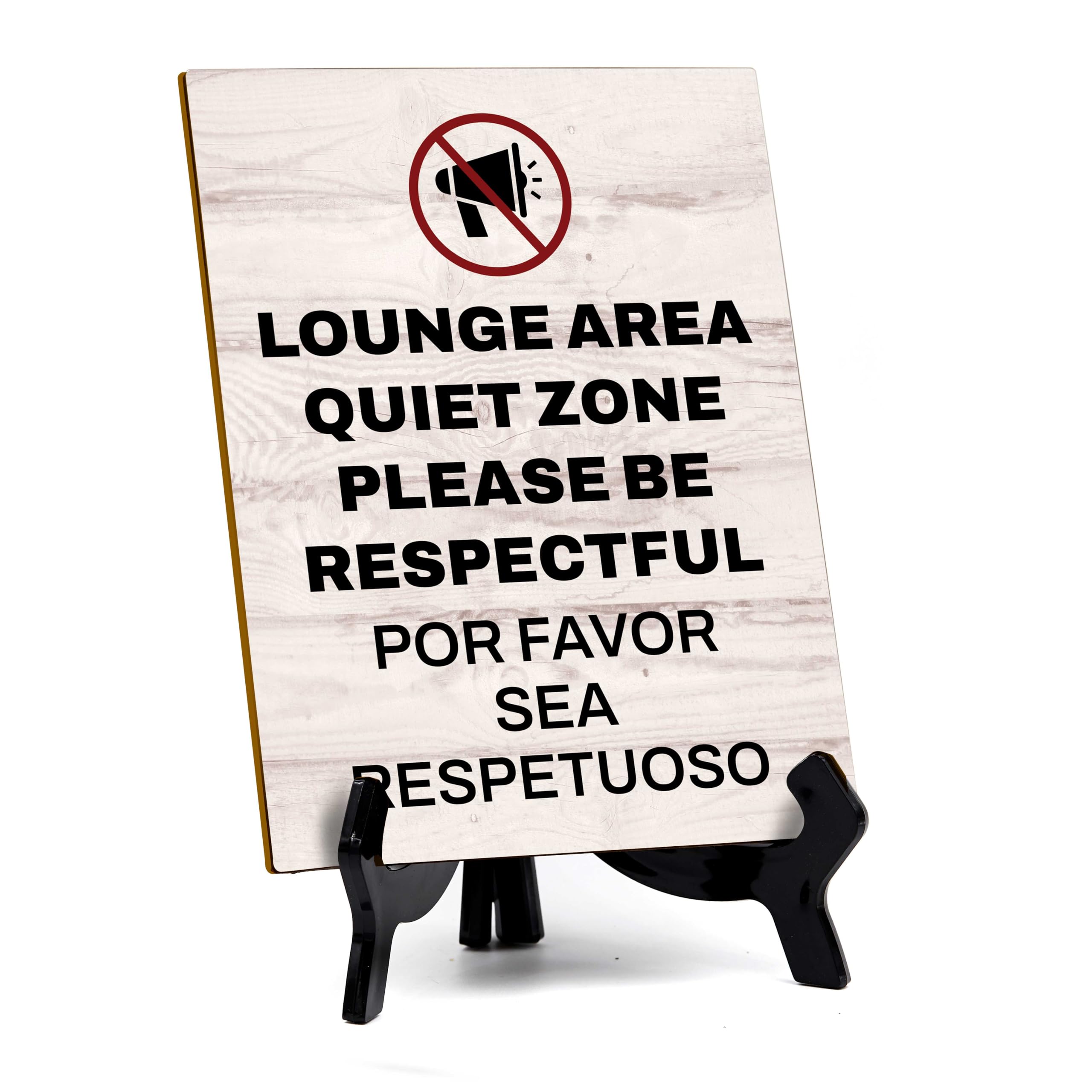 Customer Notification Bilingual Table Signs with Acrylic Stand (6x8“)