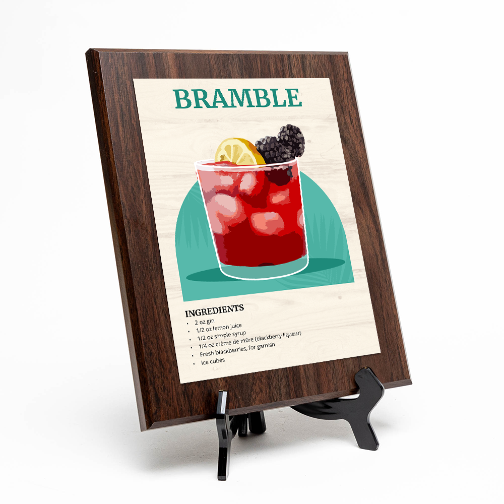 Bramble Decorative Wall Plaque With Easel Acrylic Stand | Home Decor