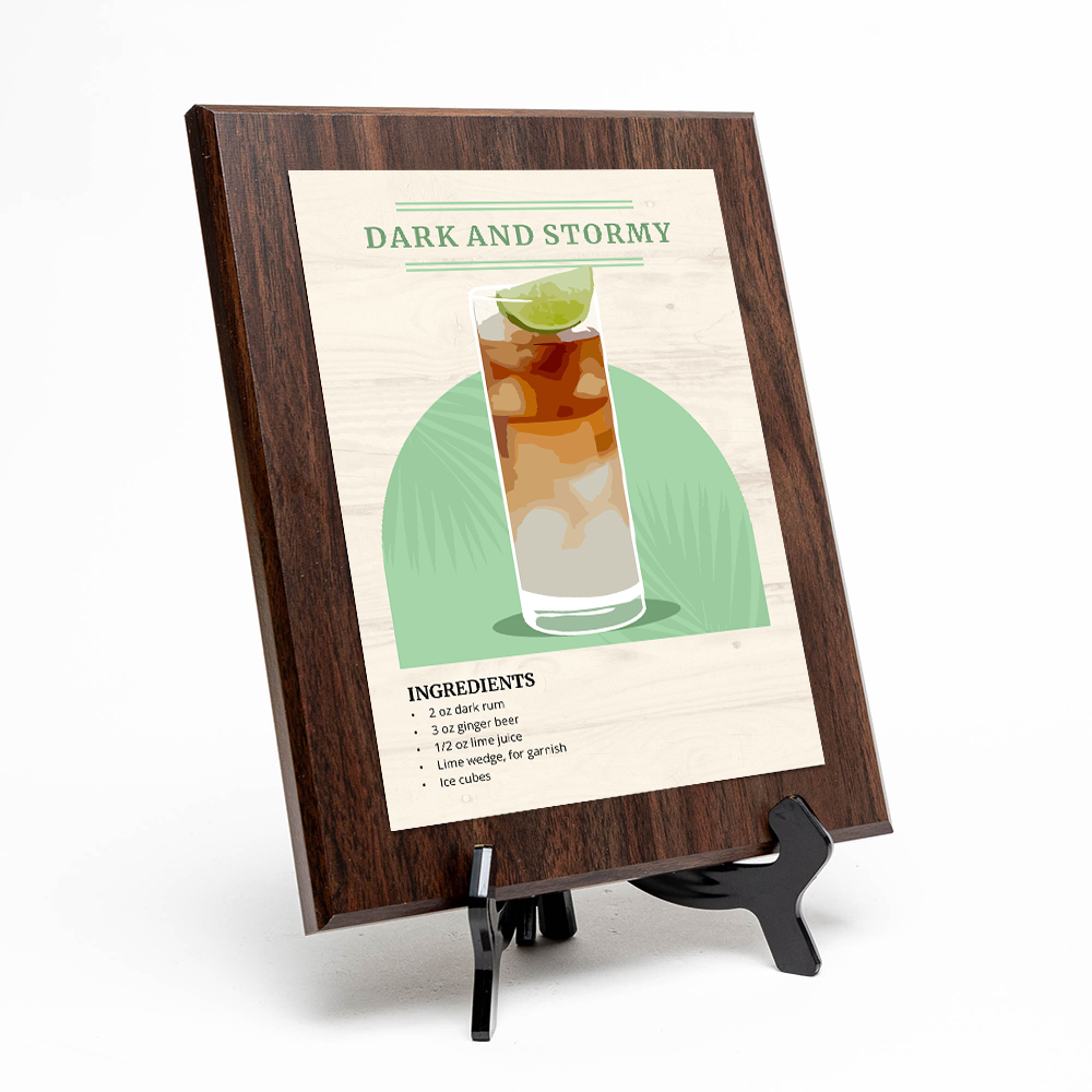 Dark and Stormy Decorative Wall Plaque With Easel Acrylic Stand | Home Decor