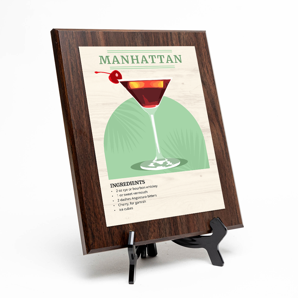 Manhattan Decorative Wall Plaque With Easel Acrylic Stand | Home Decor