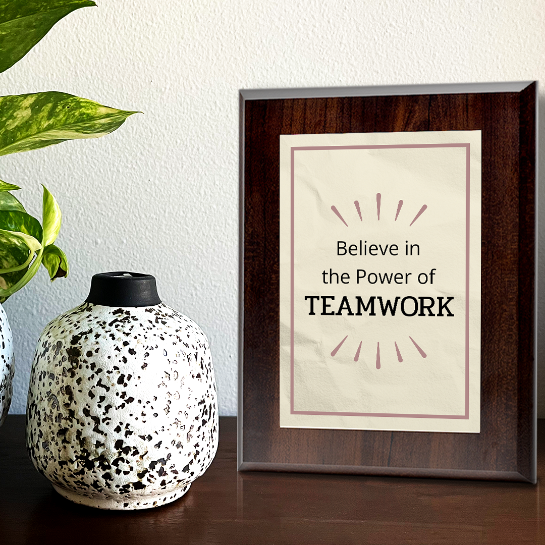 Believe in the Power of Teamwork Decorative Wall Plaque With Easel Acrylic Stand - Picture 12 of 28