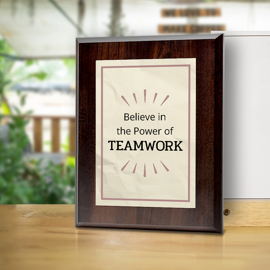 Believe in the Power of Teamwork Decorative Wall Plaque With Easel Acrylic Stand - Picture 13 of 28