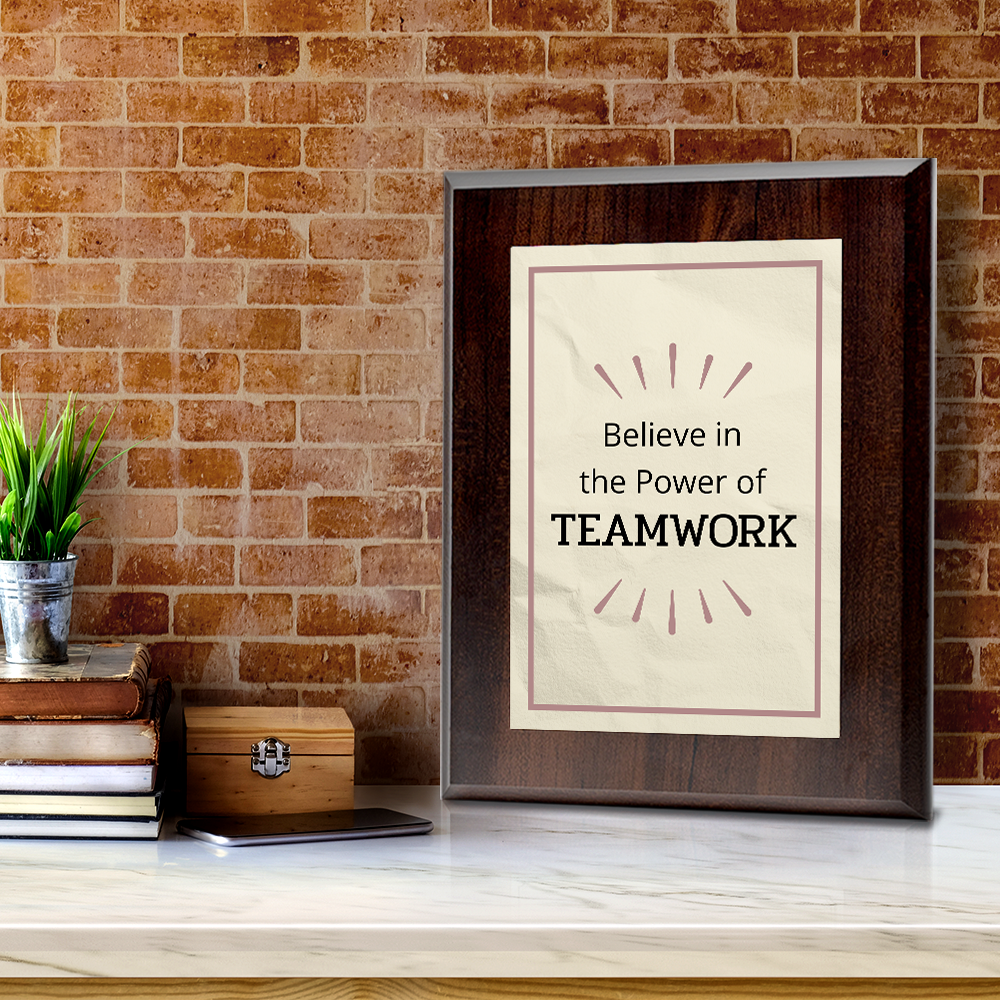 Believe in the Power of Teamwork Decorative Wall Plaque With Easel Acrylic Stand - Picture 16 of 28
