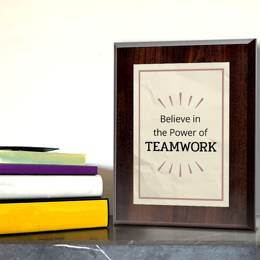 Believe in the Power of Teamwork Decorative Wall Plaque With Easel Acrylic Stand - Picture 18 of 28