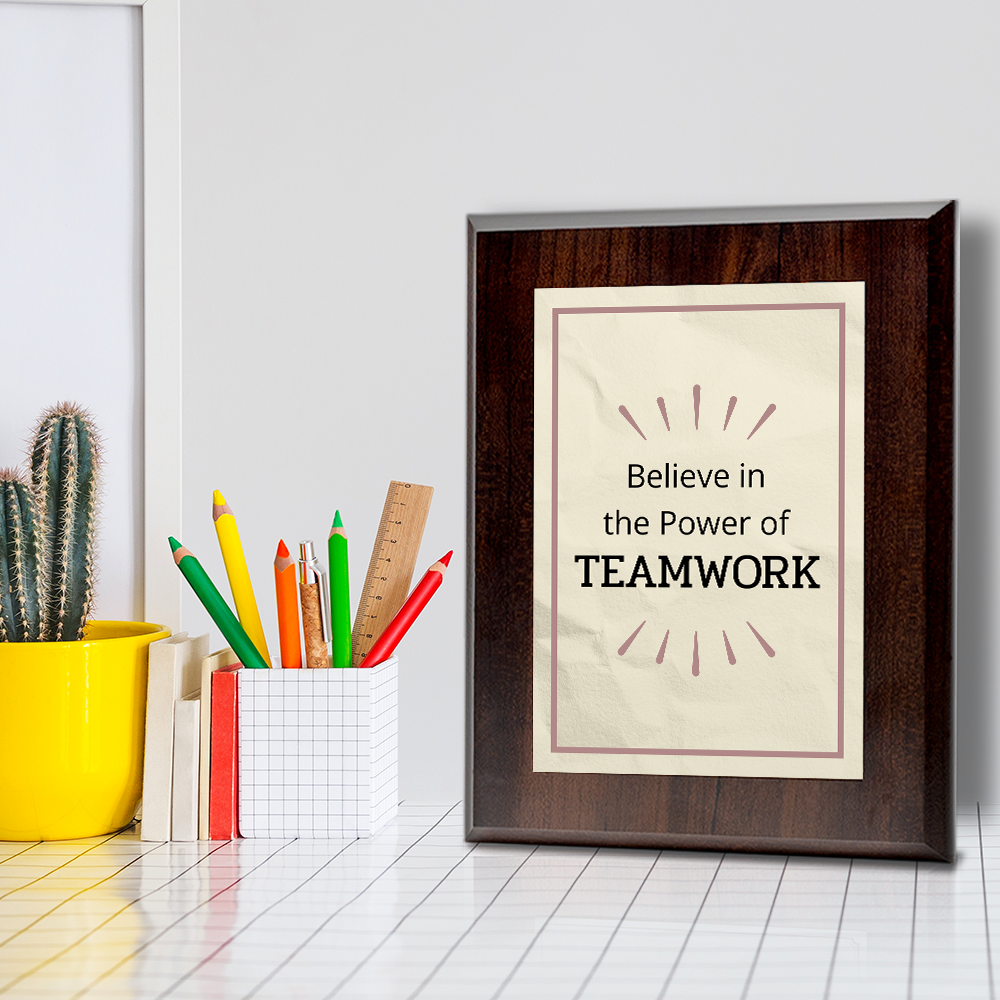 Believe in the Power of Teamwork Decorative Wall Plaque With Easel Acrylic Stand - Picture 17 of 28
