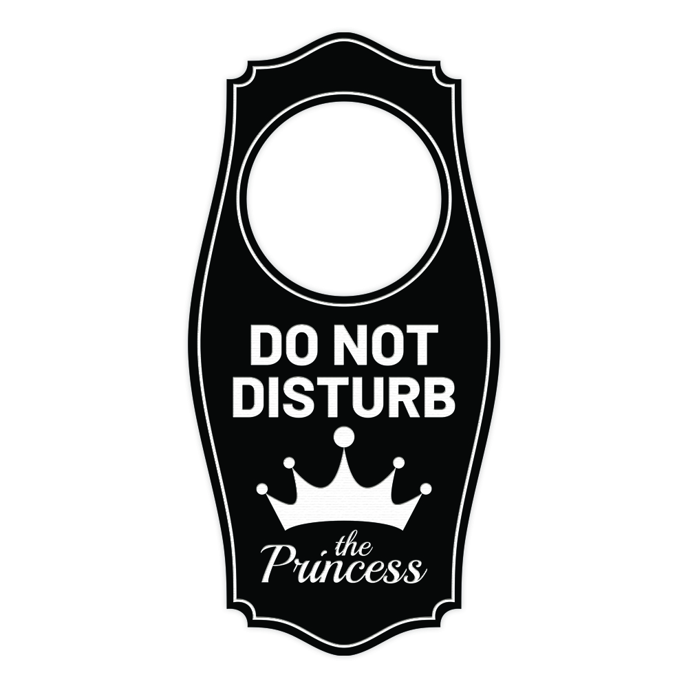 Do Not Disturb The Princess Door Hanger | House or Business Door Sign