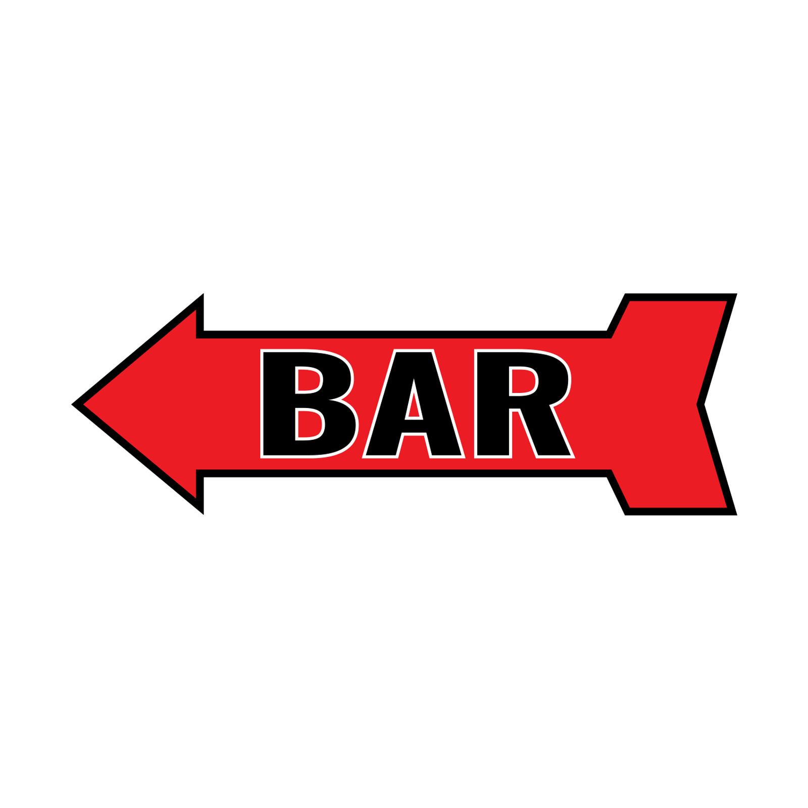 Arrow Shape Bar 12×4&Prime; Wall or Door Sign | Funny Home Decor | Shop Décor