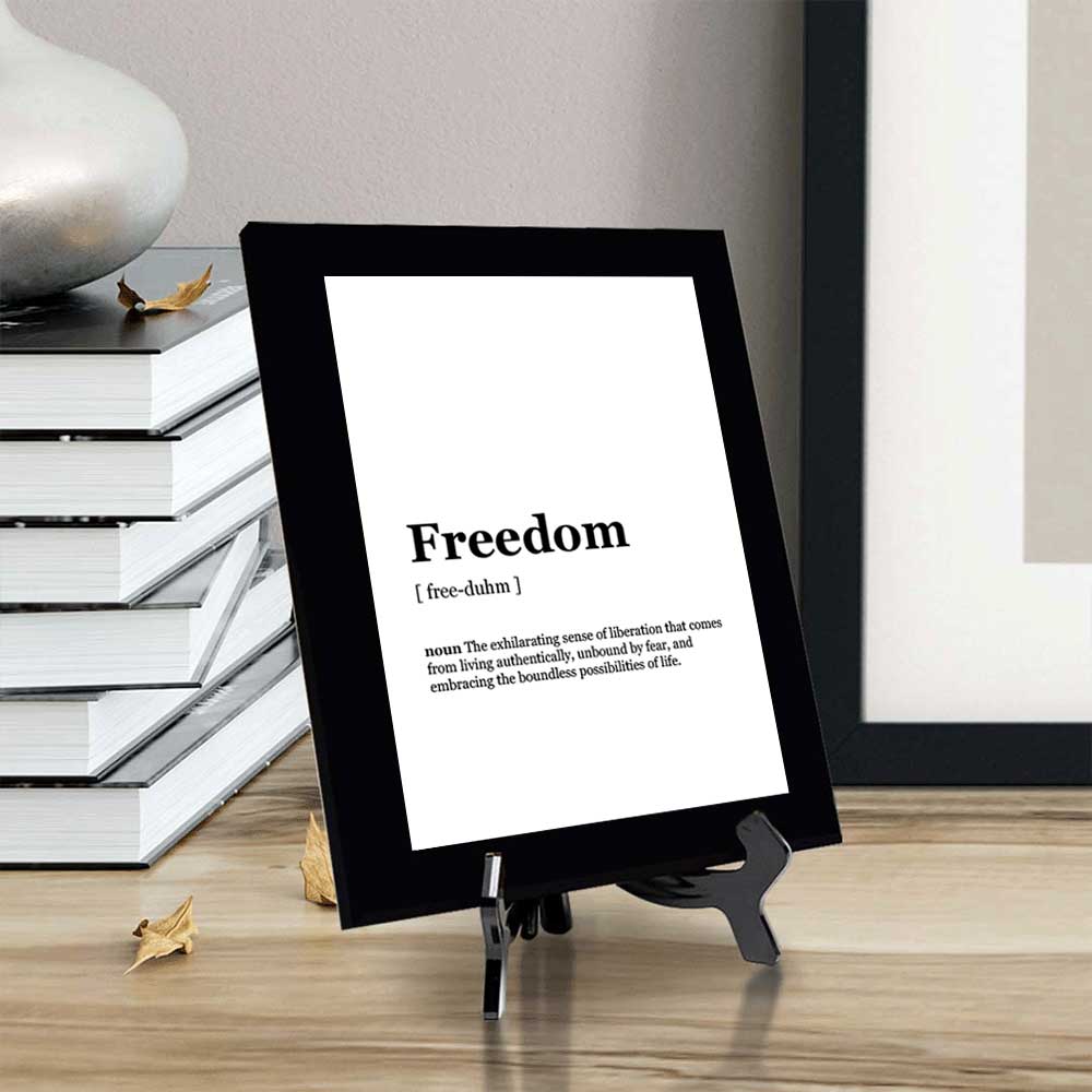 Freedom Dictionary Definition Decorative Wall Plaque With Easel Acrylic Stand