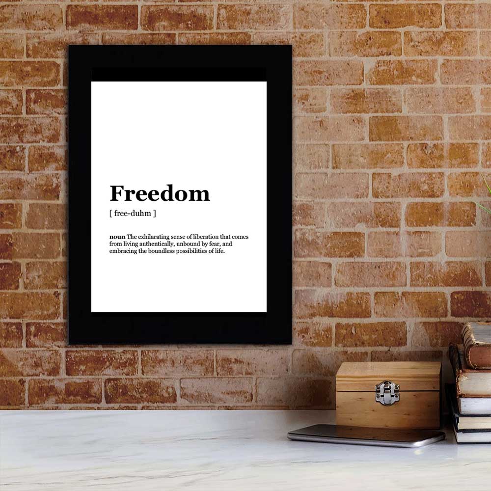 Freedom Dictionary Definition Decorative Wall Plaque With Easel Acrylic Stand