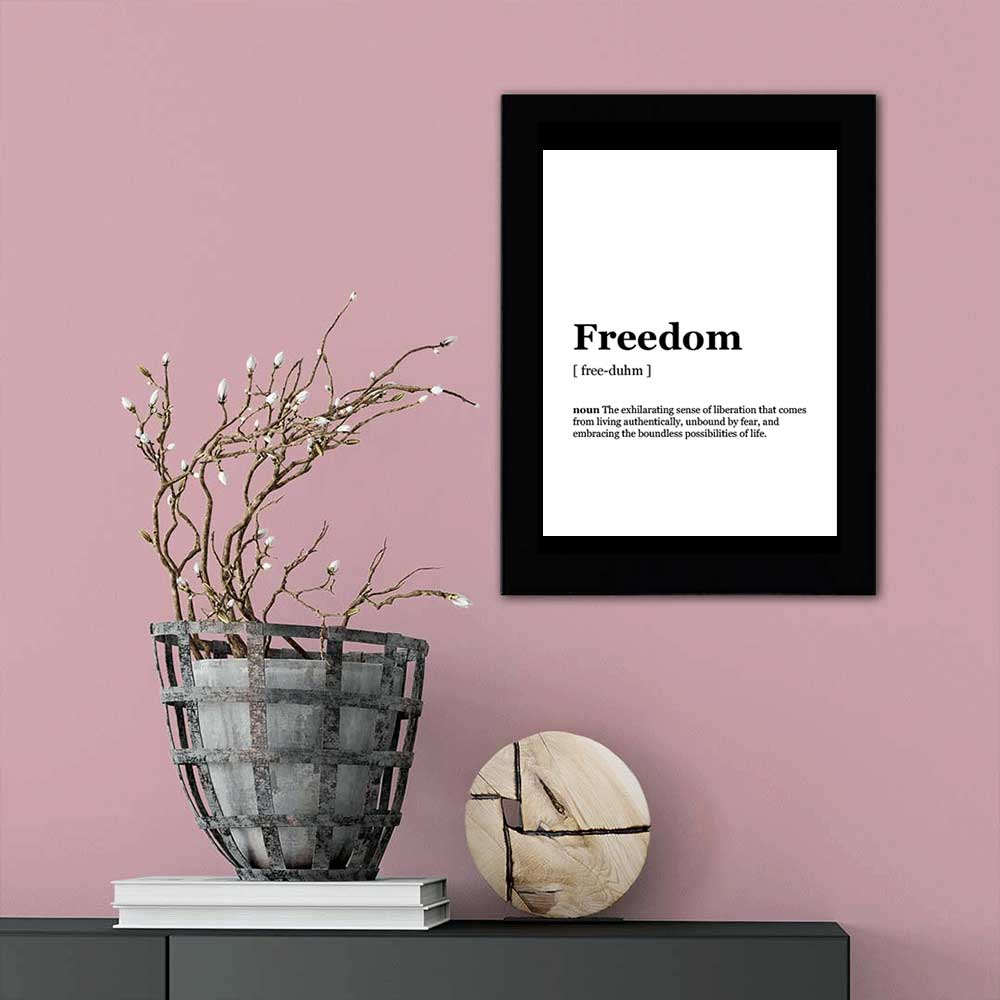 Freedom Dictionary Definition Decorative Wall Plaque With Easel Acrylic Stand