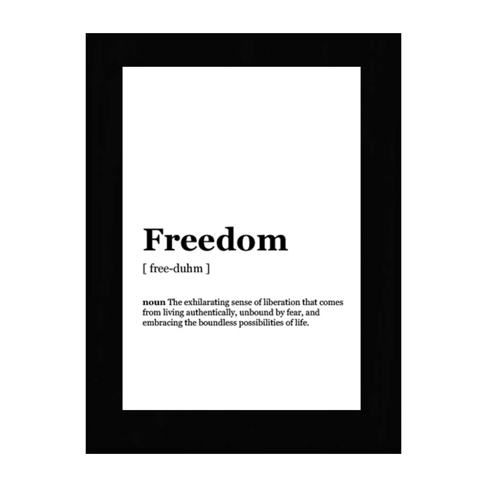 Freedom Dictionary Definition Decorative Wall Plaque With Easel Acrylic Stand