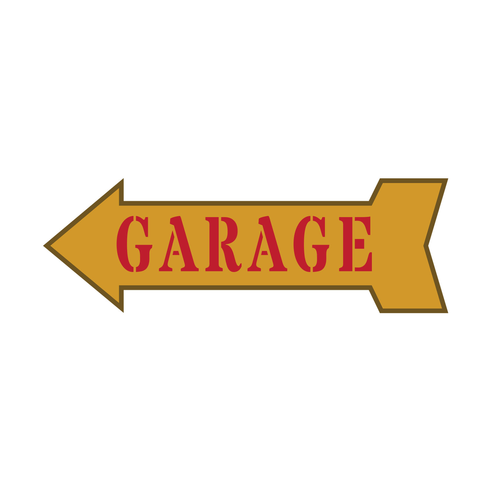 Arrow Shape Garage 12×4&Prime; Wall or Door Sign | Funny Home Décor