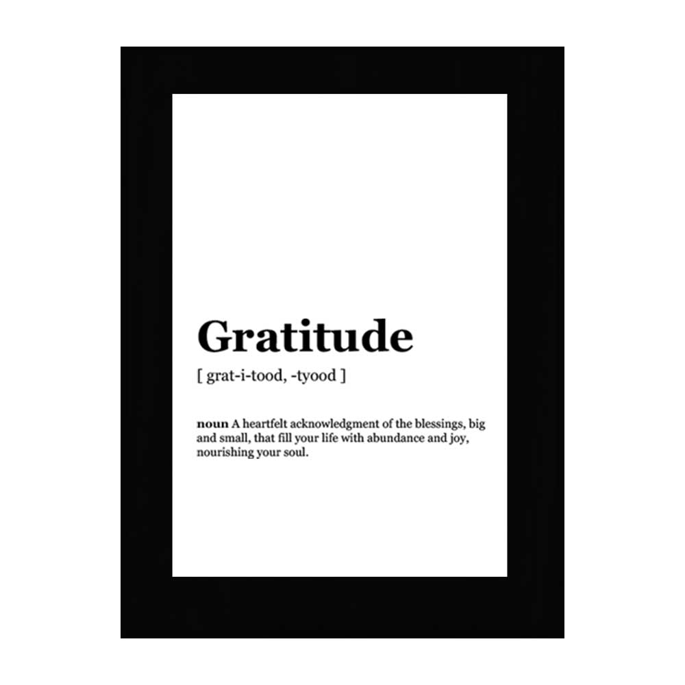 Gratitude Dictionary Definition Decorative Wall Plaque With Easel Acrylic Stand