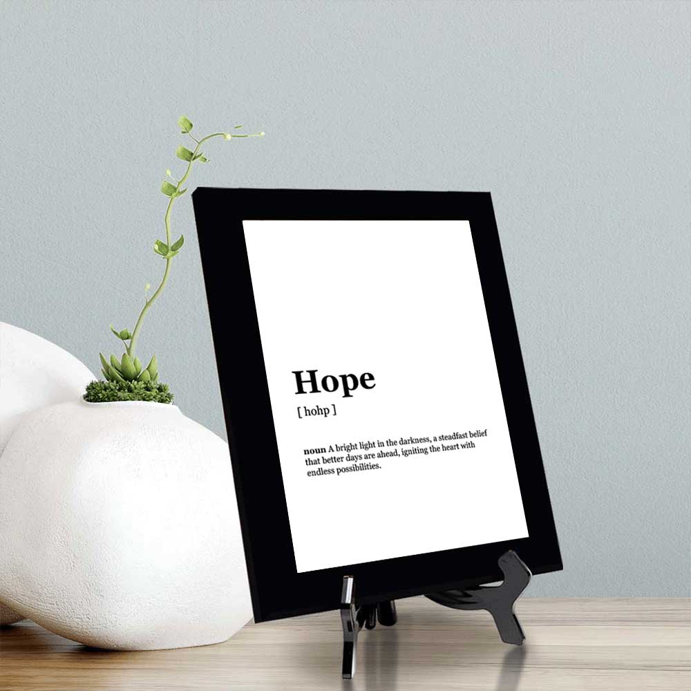 Hope Dictionary Definition Decorative Wall Plaque With Easel Acrylic Stand