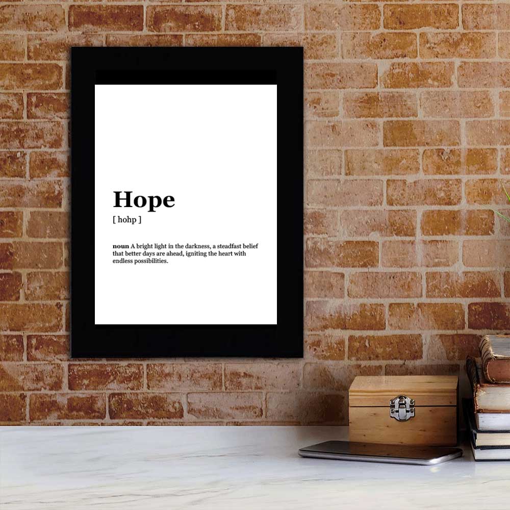 Hope Dictionary Definition Decorative Wall Plaque With Easel Acrylic Stand