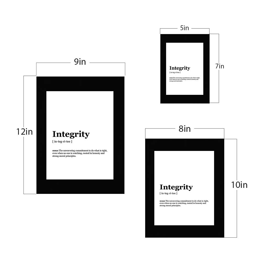 Integrity Dictionary Definition Decorative Wall Plaque With Easel Acrylic Stand