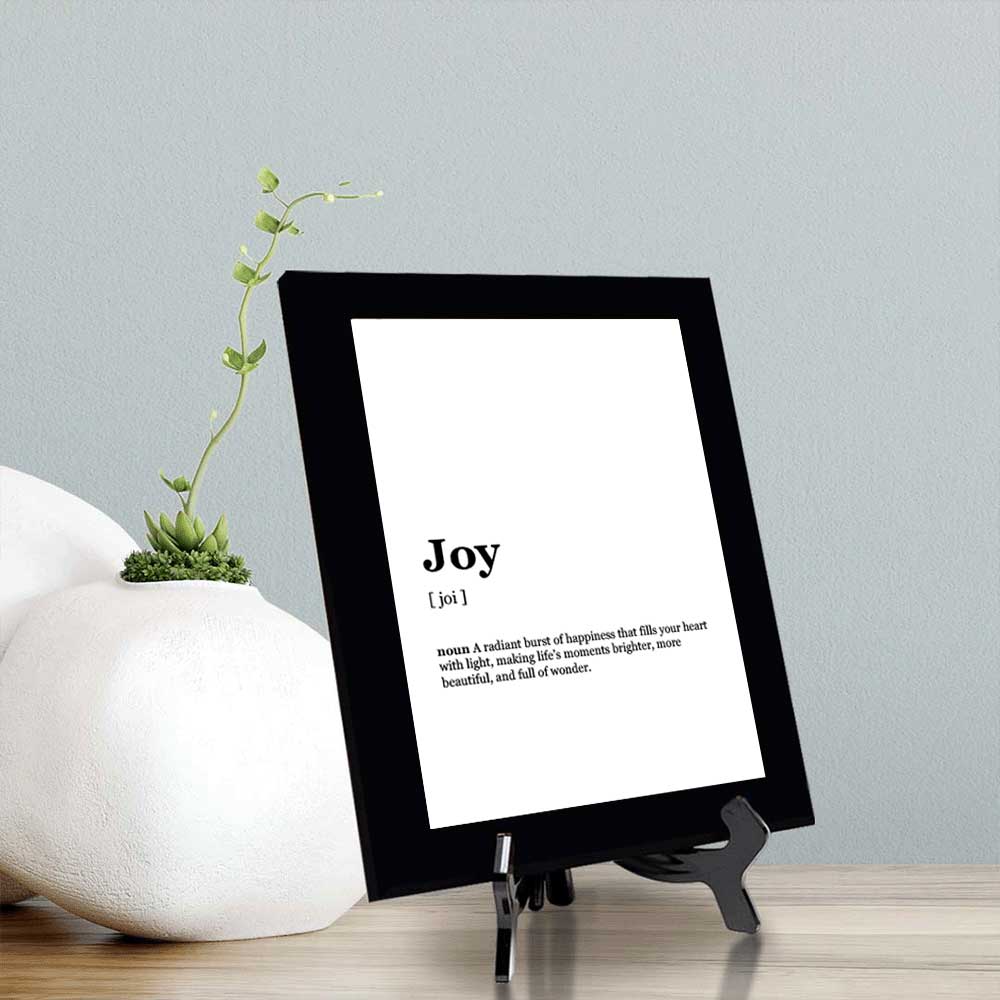Joy Dictionary Definition Decorative Wall Plaque With Easel Acrylic Stand