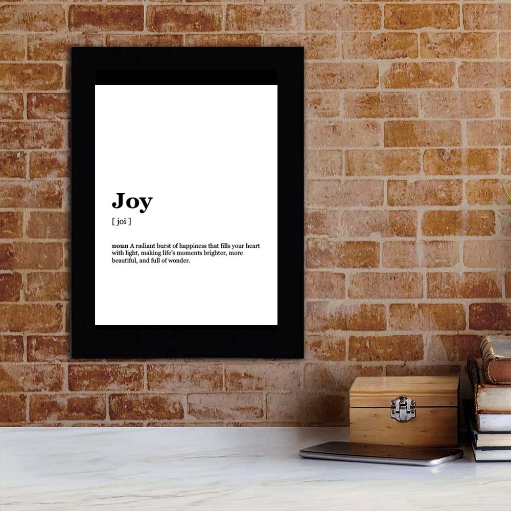 Joy Dictionary Definition Decorative Wall Plaque With Easel Acrylic Stand