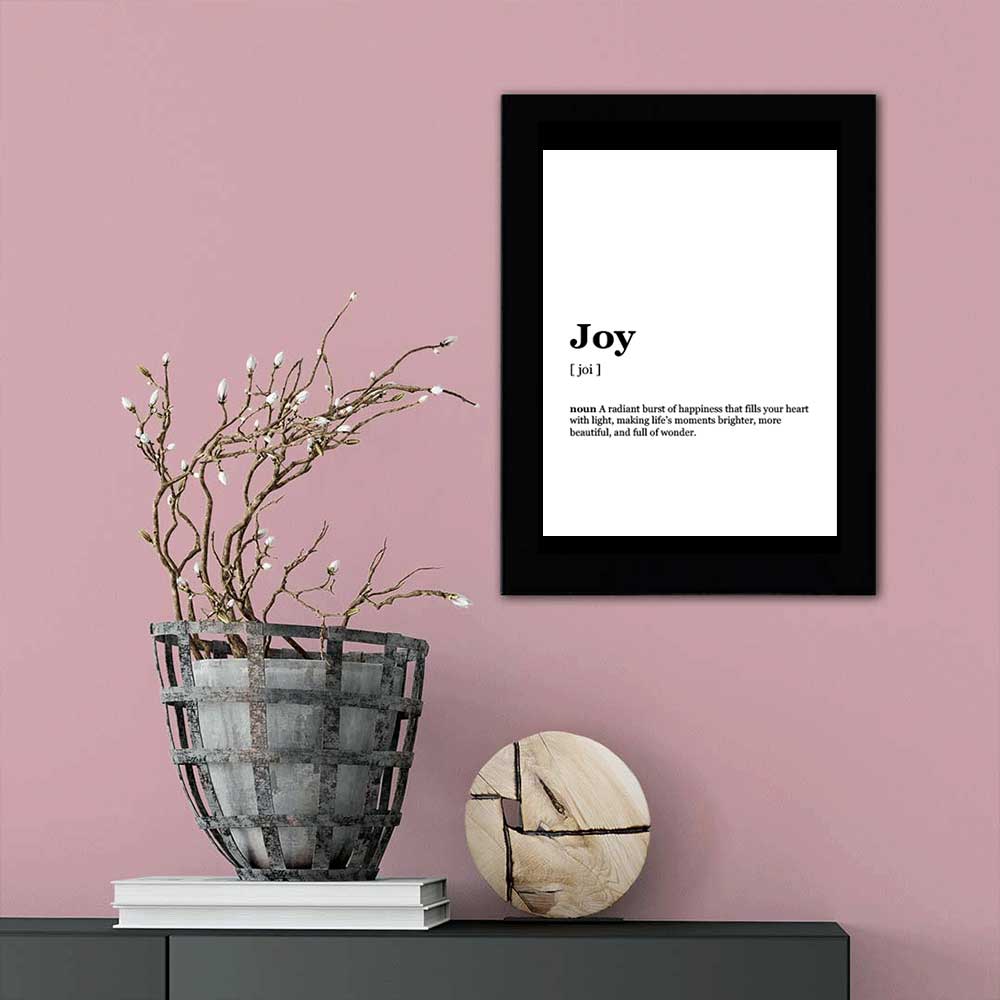 Joy Dictionary Definition Decorative Wall Plaque With Easel Acrylic Stand