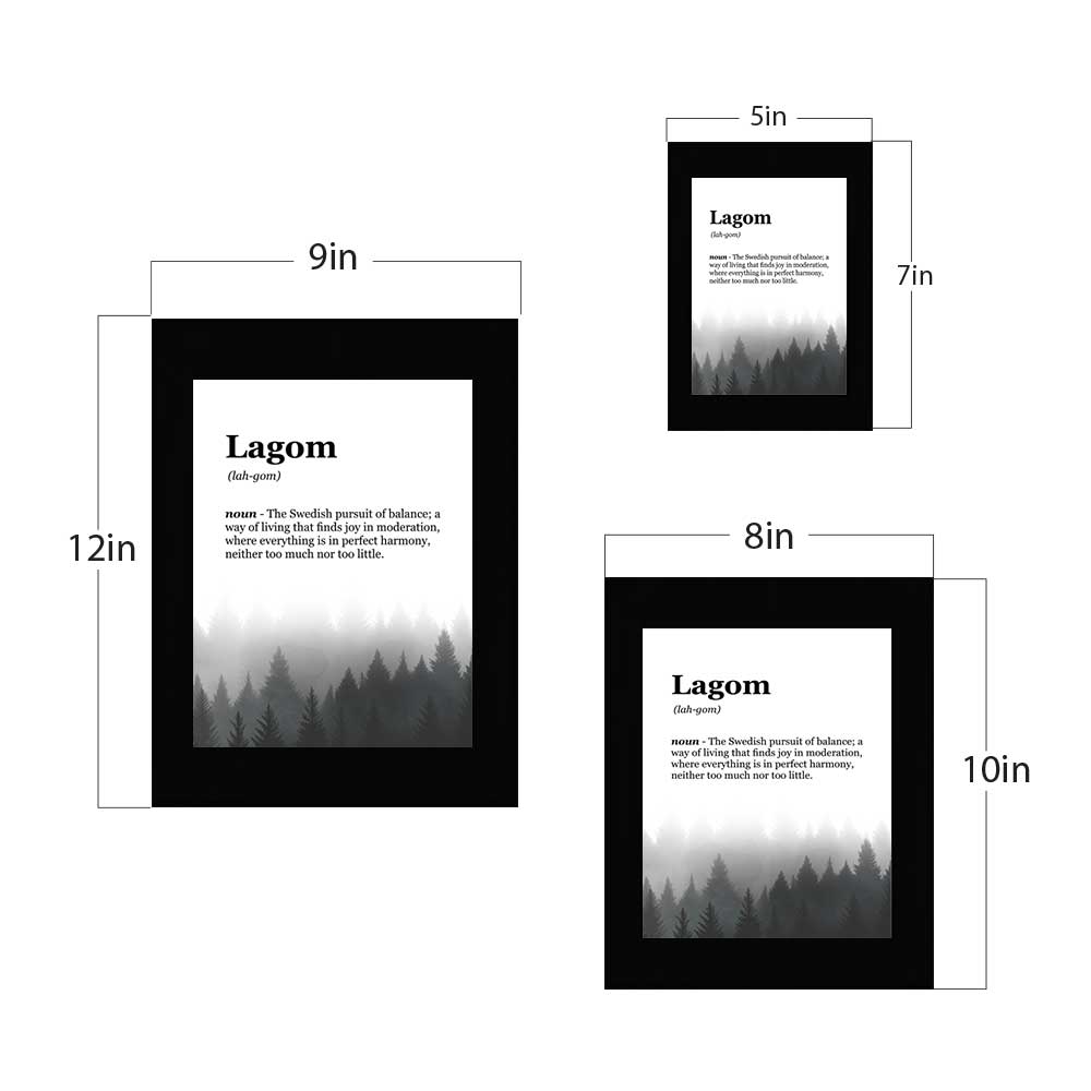 Lagom Definition Decorative Wall Plaque With Easel Acrylic Stand