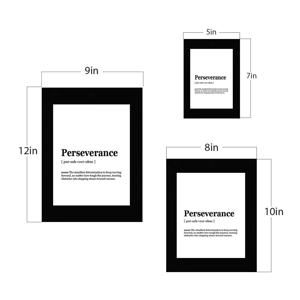 Perseverance Dictionary Definition Decorative Wall Plaque With Easel