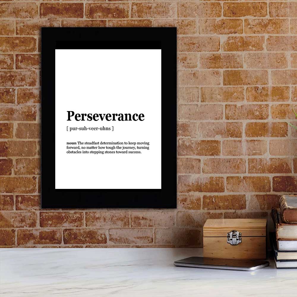 Perseverance Dictionary Definition Decorative Wall Plaque With Easel