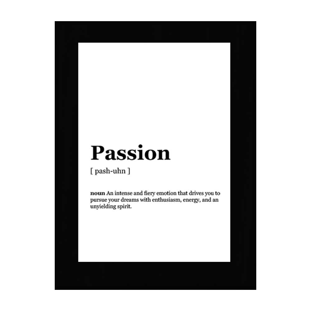 Passion Dictionary Definition Decorative Wall Plaque With Easel Acrylic Stand