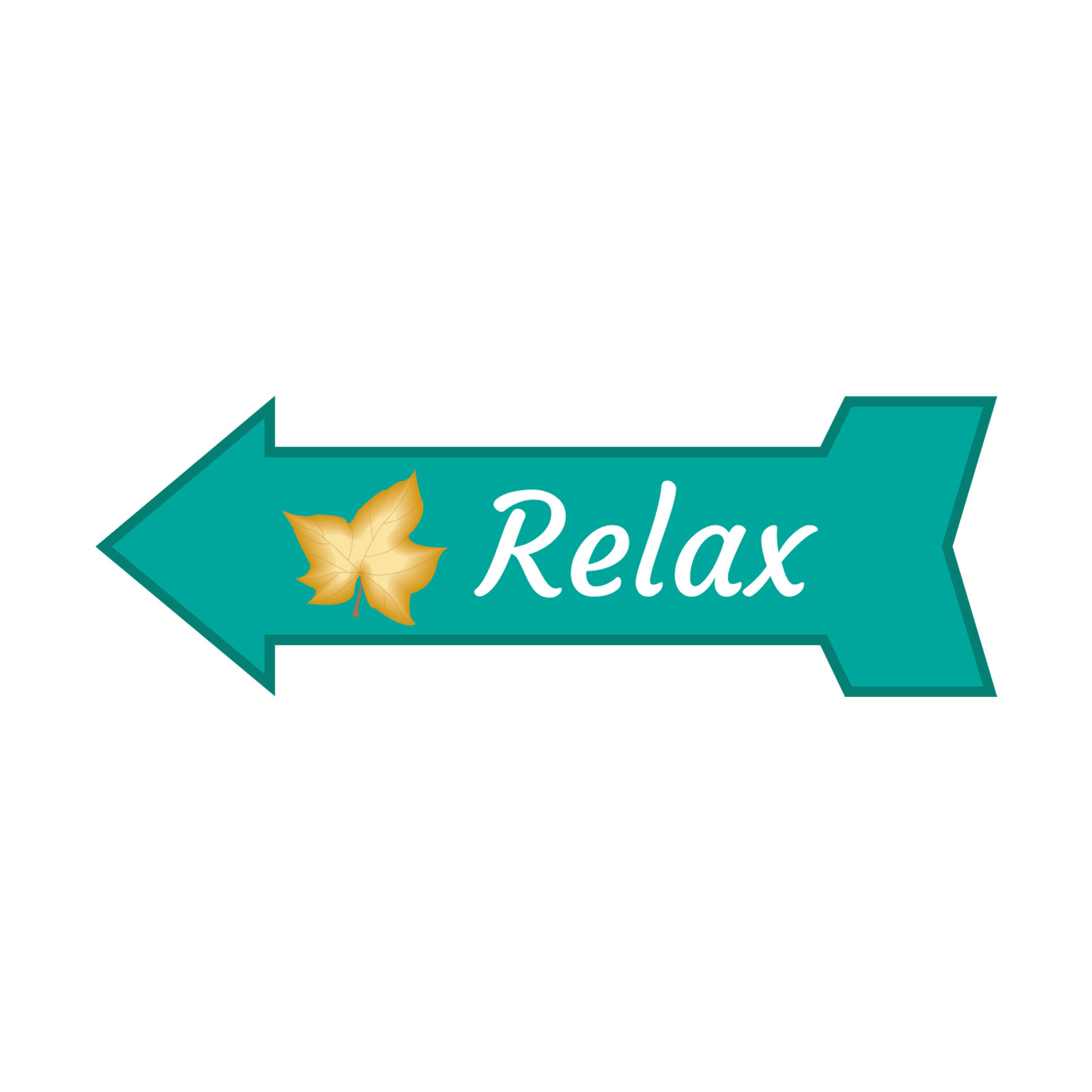 Arrow Shape Relax 12×4&Prime; Wall or Door Sign | Home Decor | Spa Signage
