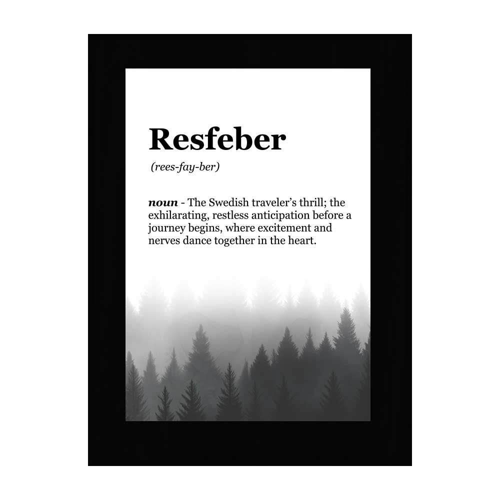 Resfeber Definition Decorative Wall Plaque With Easel Acrylic Stand