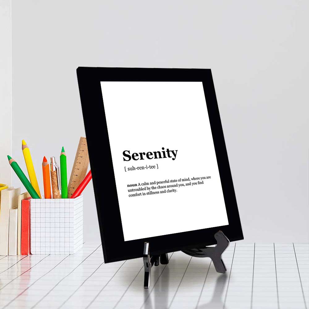 Serenity Dictionary Definition Decorative Wall Plaque With Easel Acrylic Stand - Picture 11 of 21