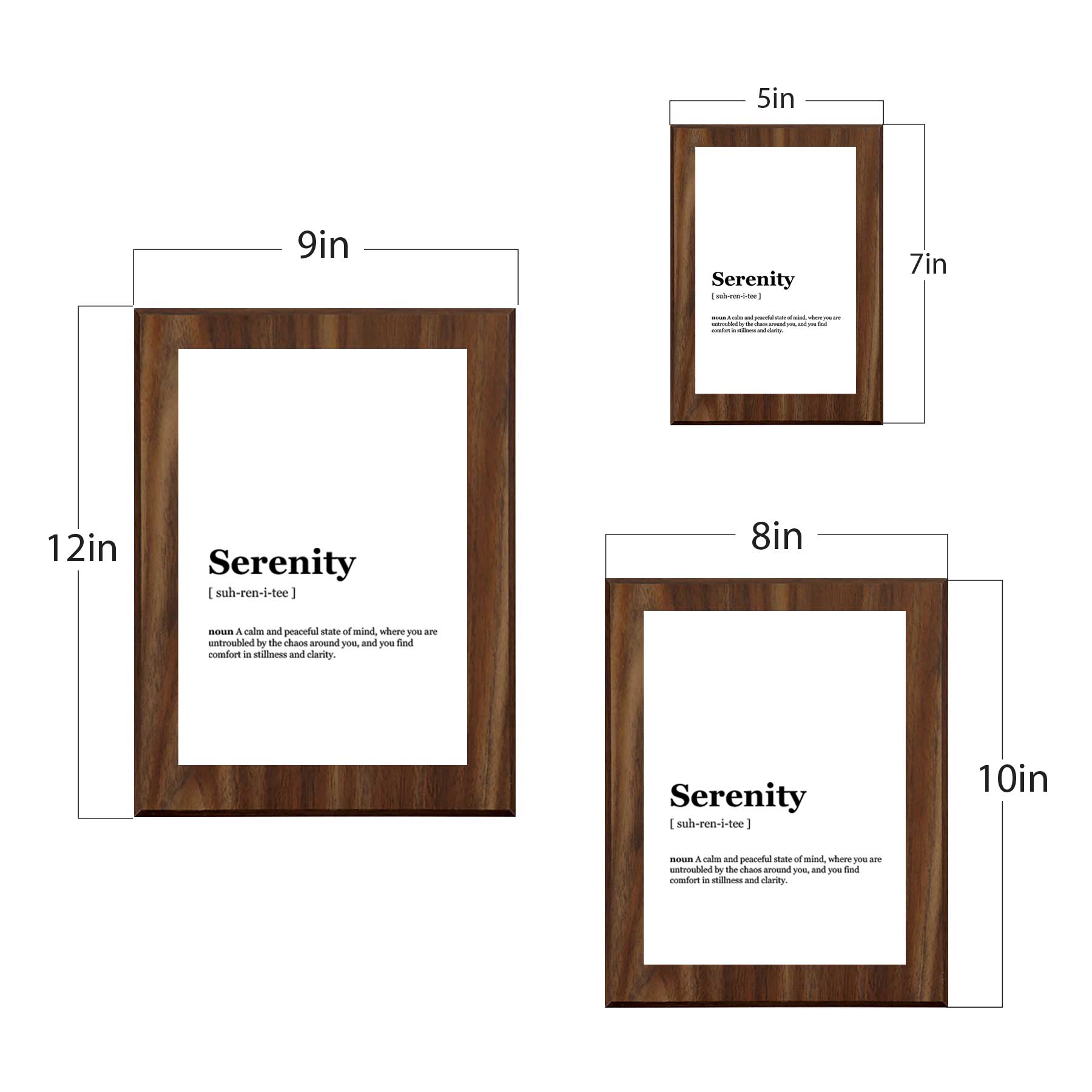 Serenity Dictionary Definition Decorative Wall Plaque With Easel Acrylic Stand - Picture 21 of 21