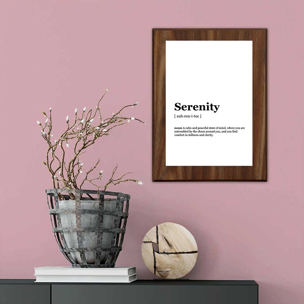 Serenity Dictionary Definition Decorative Wall Plaque With Easel Acrylic Stand - Picture 19 of 21