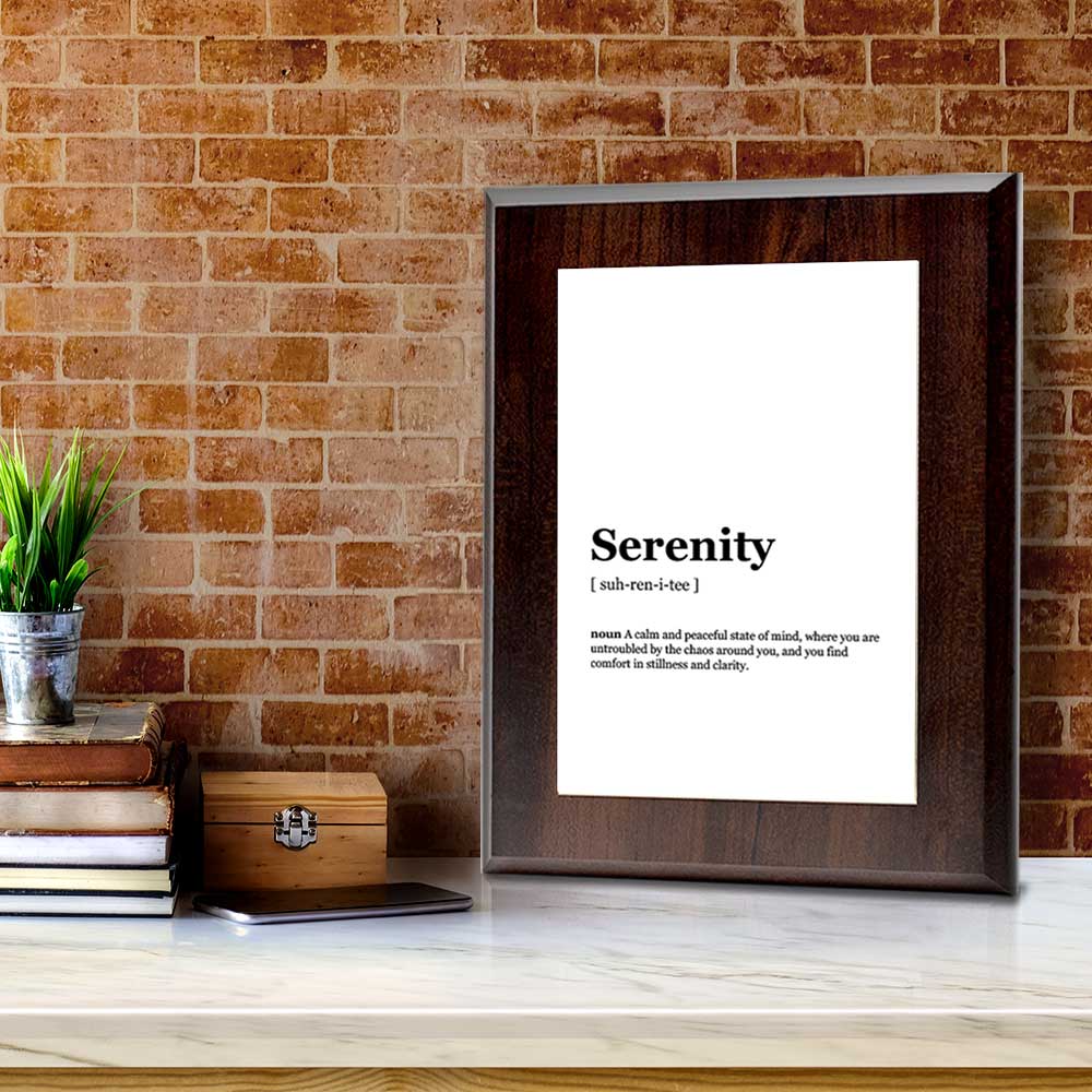 Serenity Dictionary Definition Decorative Wall Plaque With Easel Acrylic Stand - Picture 18 of 21