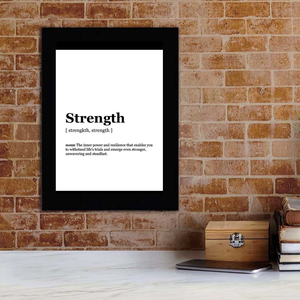 Strength Dictionary Definition Decorative Wall Plaque With Easel Acrylic Stand - Picture 13 of 21
