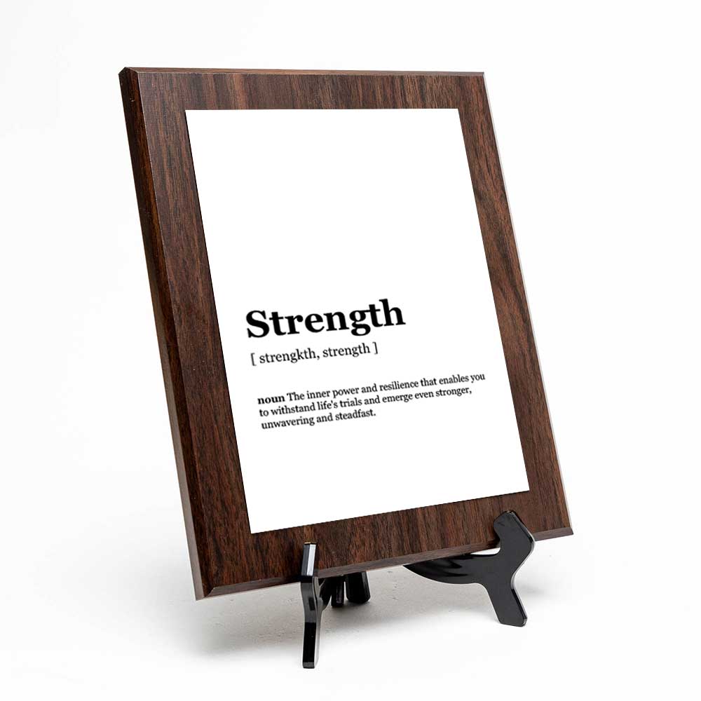Strength Dictionary Definition Decorative Wall Plaque With Easel Acrylic Stand - Picture 15 of 21