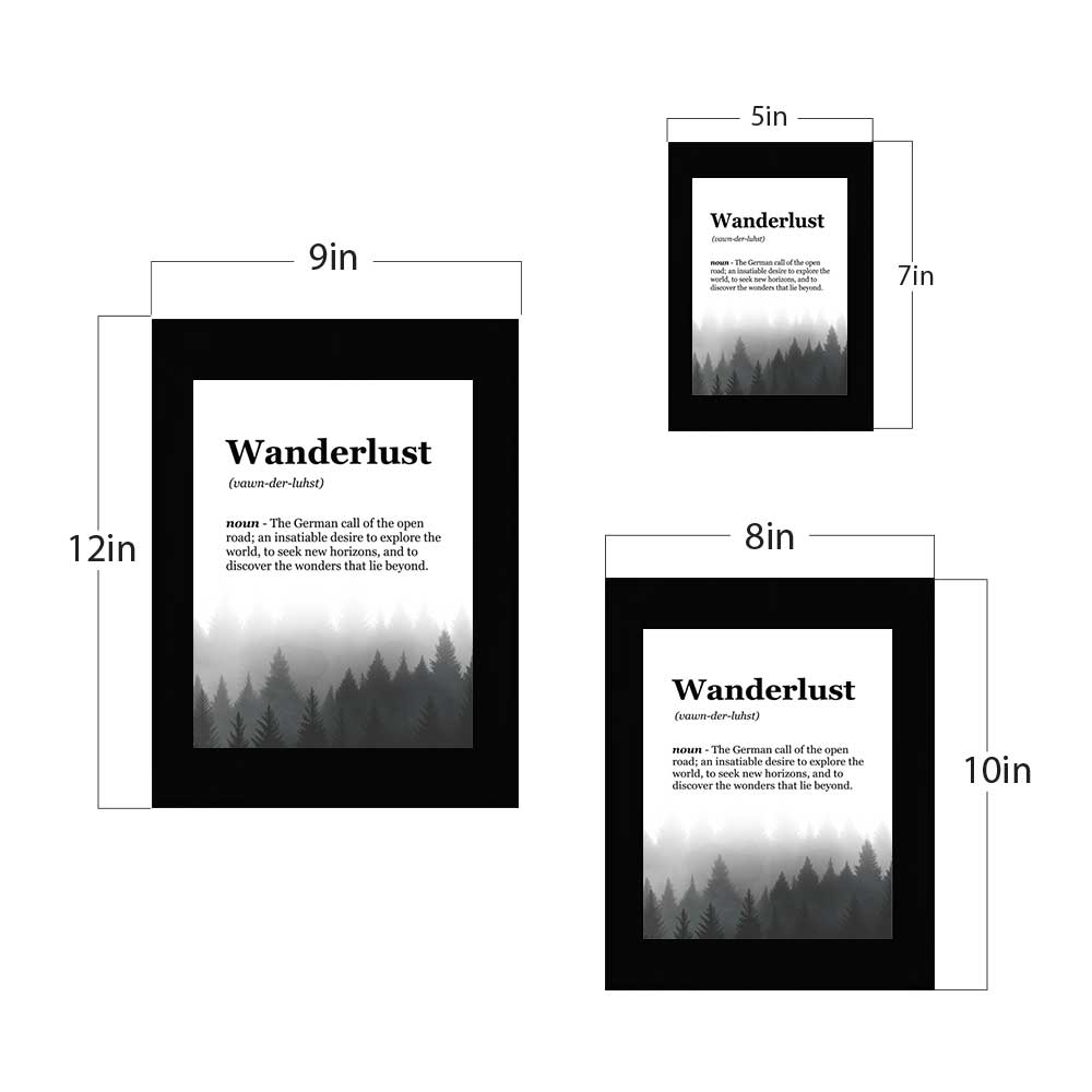 Wanderlust Definition Decorative Wall Plaque With Easel Acrylic Stand