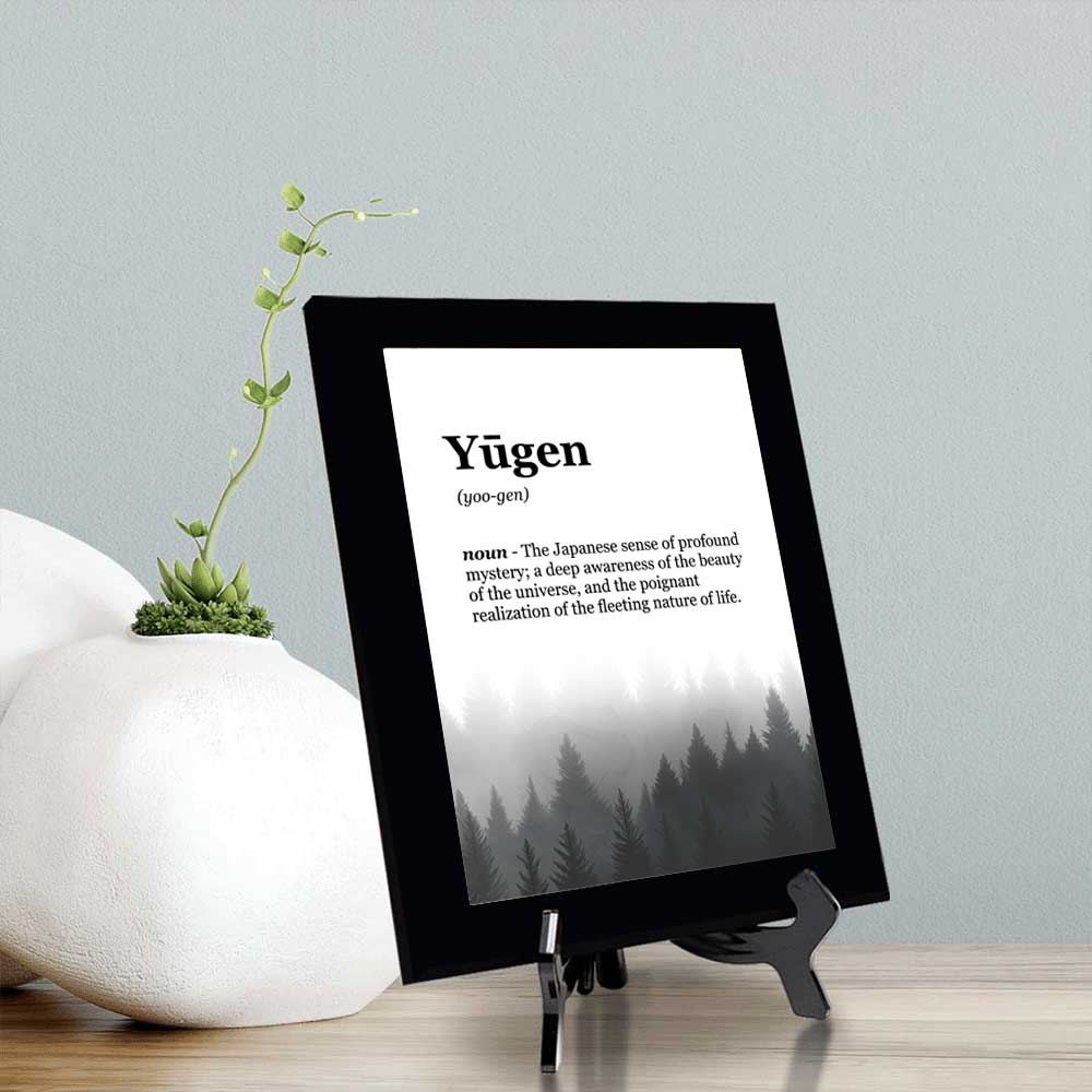 Y?gen Definition Decorative Wall Plaque With Easel Acrylic Stand