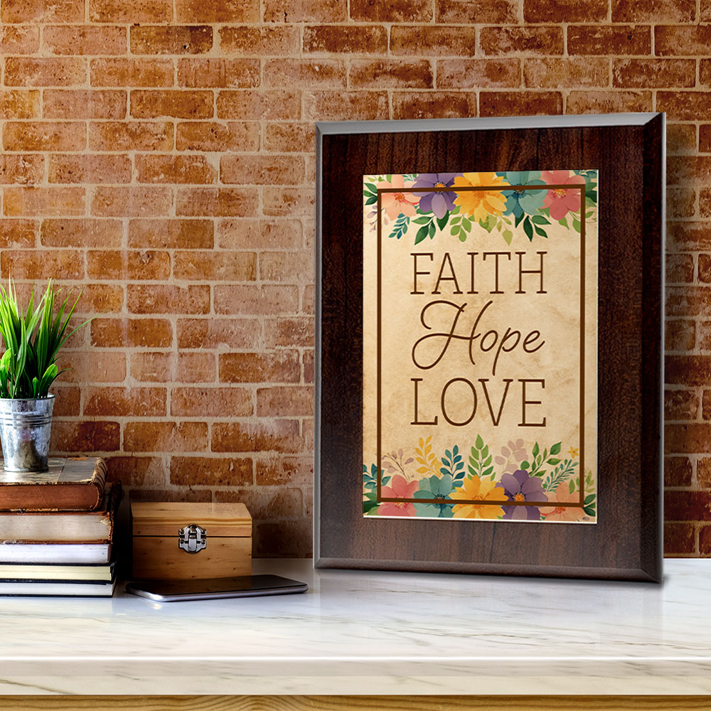 Faith Hope Love Decorative Wall Plaque With Easel Acrylic Stand | Home Decor - Picture 31 of 36