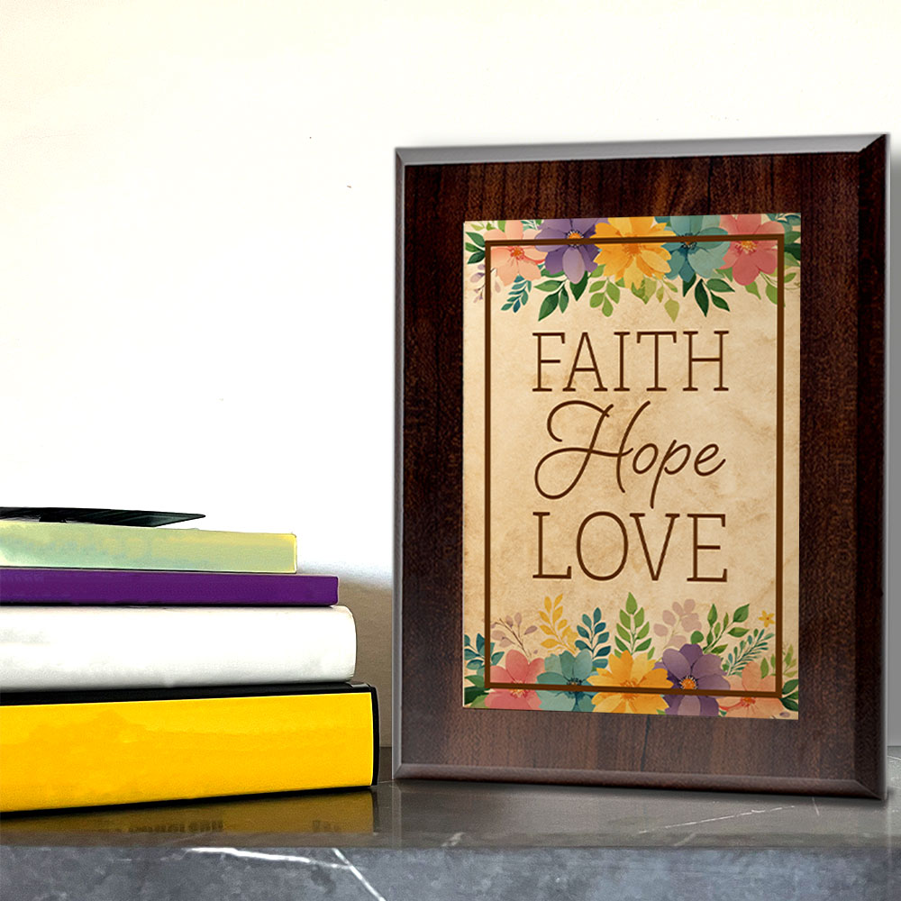 Faith Hope Love Decorative Wall Plaque With Easel Acrylic Stand | Home Decor - Picture 33 of 36