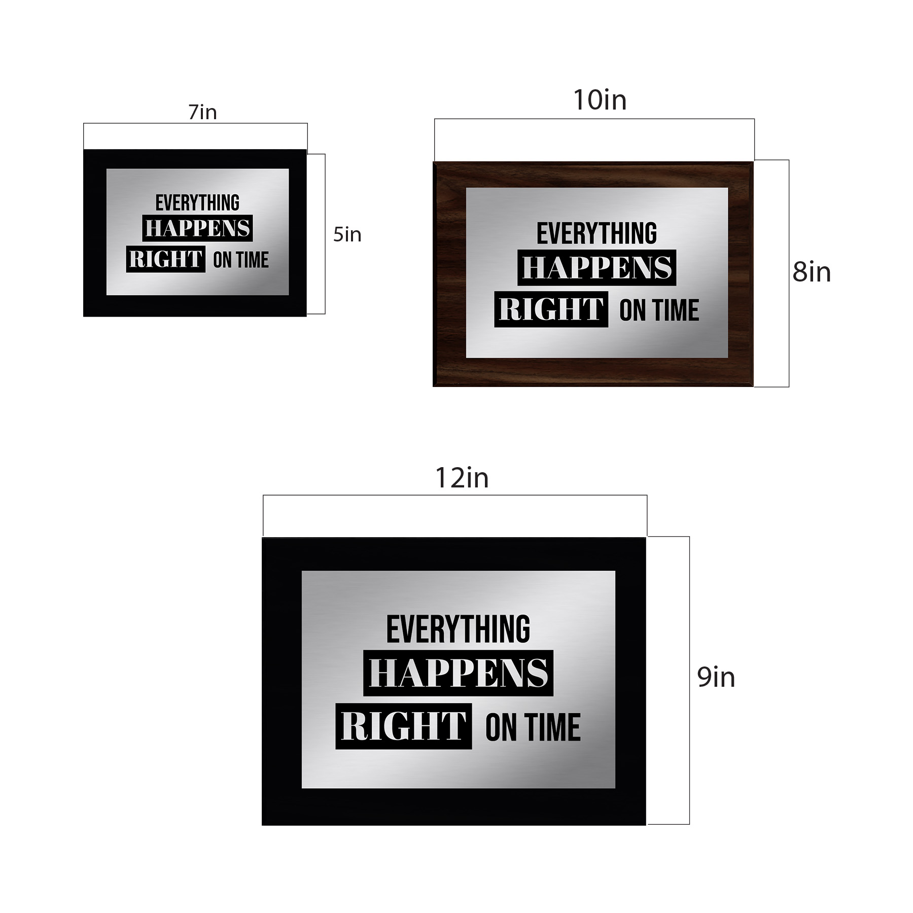 Everything Happens Right on Time Decorative Wall Plaque | Easel Mount Option