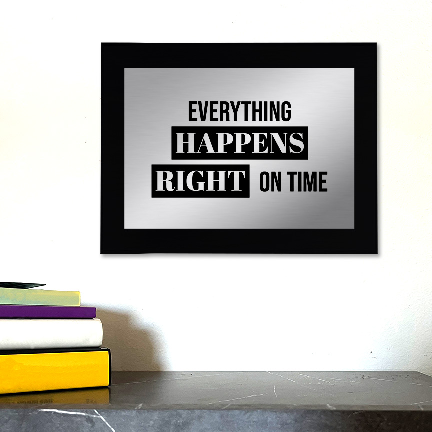 Everything Happens Right on Time Decorative Wall Plaque | Easel Mount Option