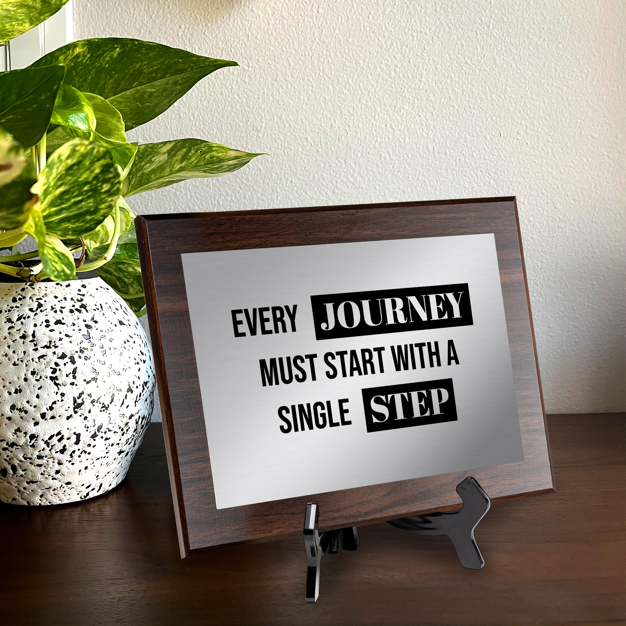 Every Journey Must Start With a Single Step Decorative Wall Plaque